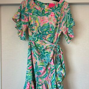 Lilly Pulitzer Ruffle Sleeve Dress size 4